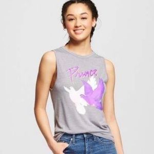 PRINCE When Doves Cry Gray Strappy Back Tank Top L